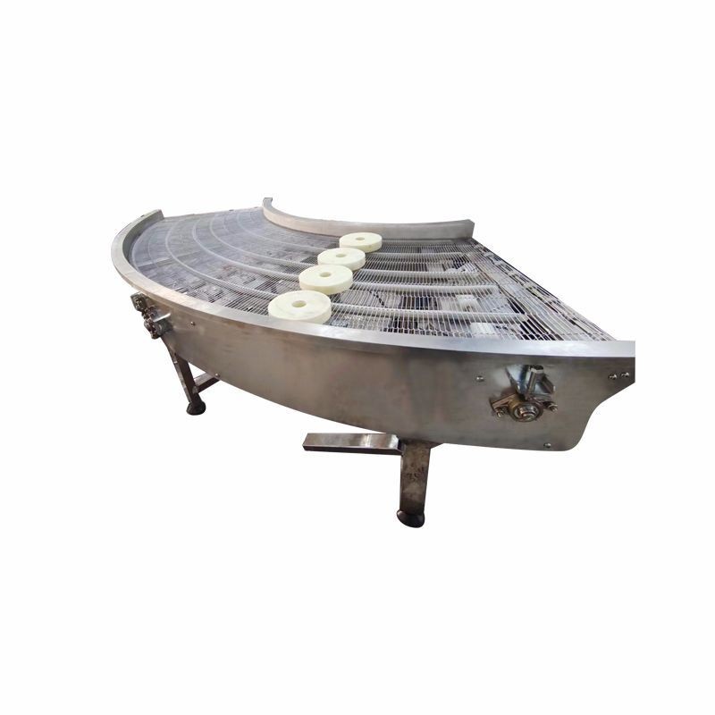 油炸食品传送带不锈钢乙型网带输送机快递物流乙型网带转弯机图5