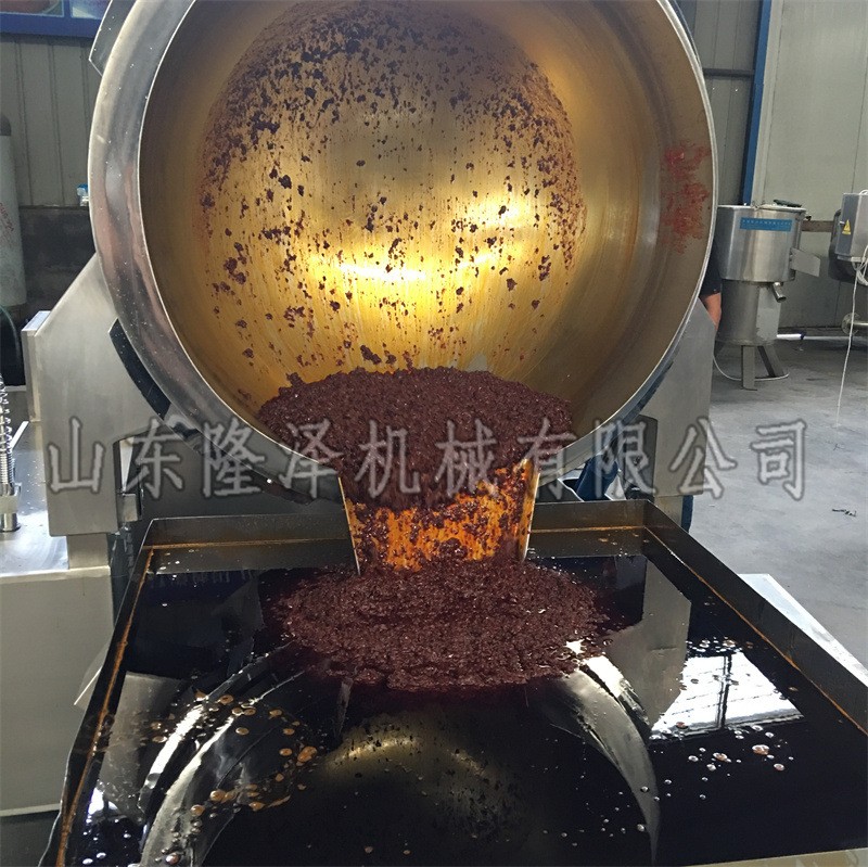 全自动火锅炒料机 大型燃气酱料炒锅 隆泽行星搅拌底料炒制设备图2