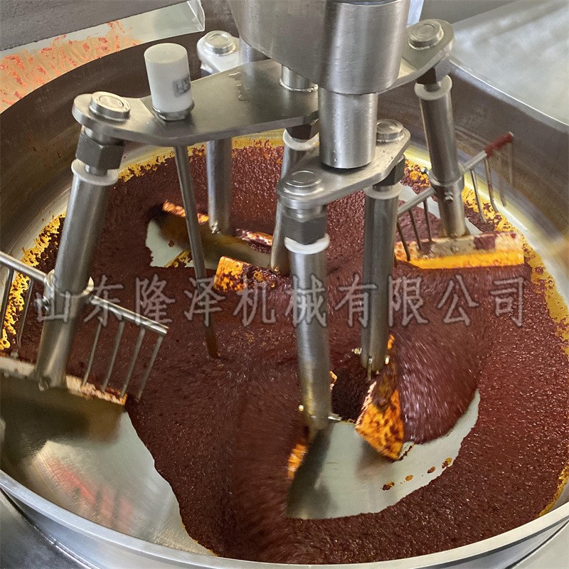 全自动火锅炒料机 大型燃气酱料炒锅 隆泽行星搅拌底料炒制设备图3