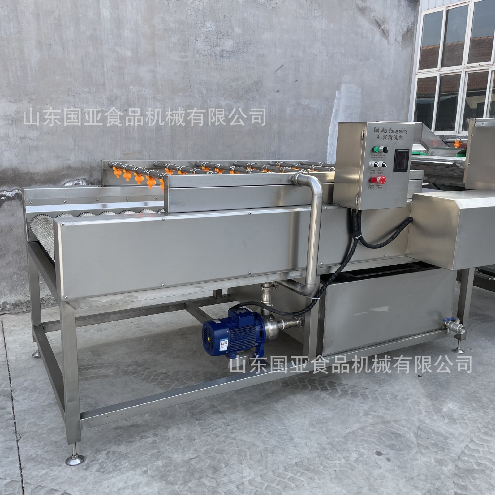 土豆红薯地瓜平行毛辊清洗机 山楂清洗机 黄桃软毛刷无损伤清洗机图4