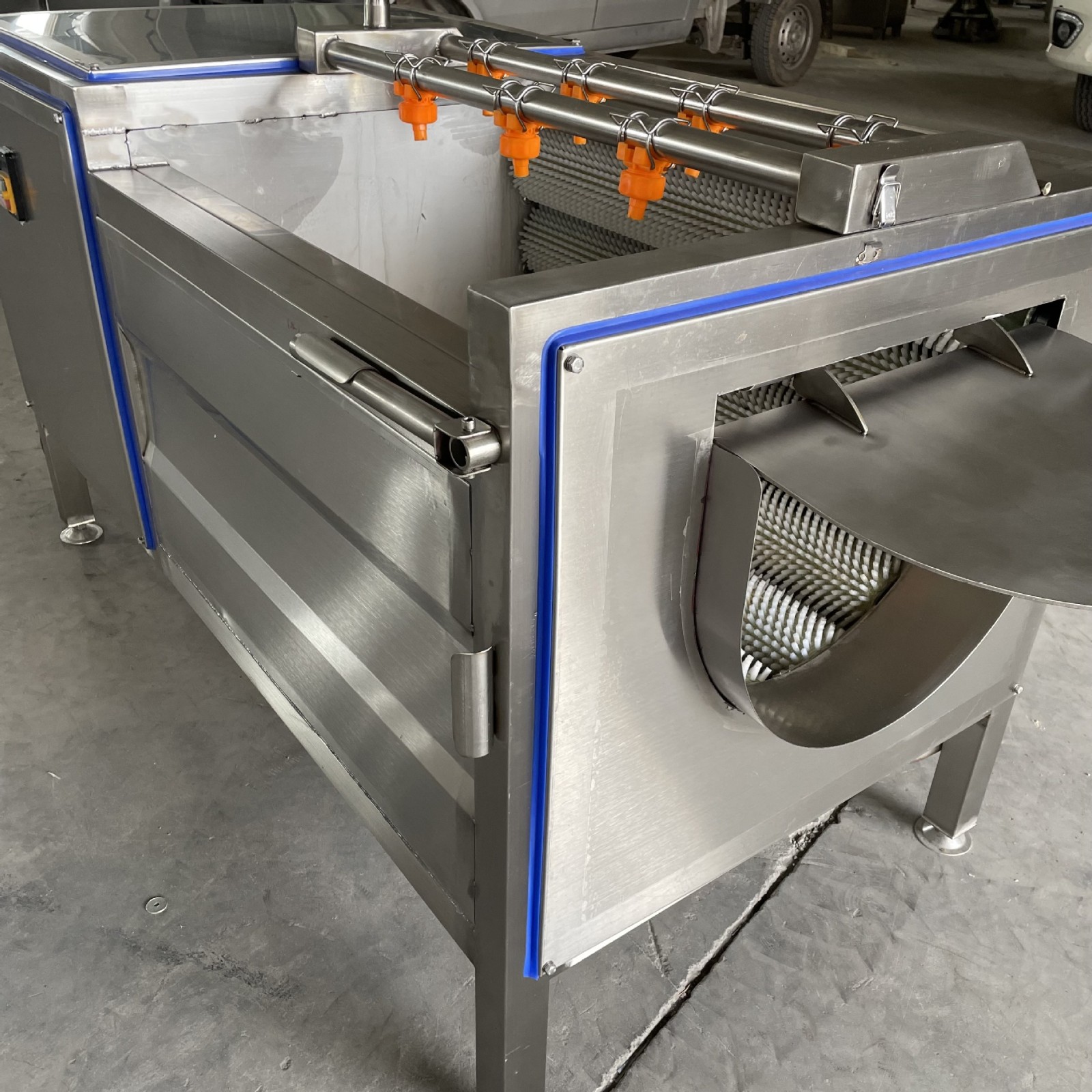 洋葱毛辊清洗去皮机 全自动地瓜红薯去皮清洗机 根茎类果蔬脱皮机图3