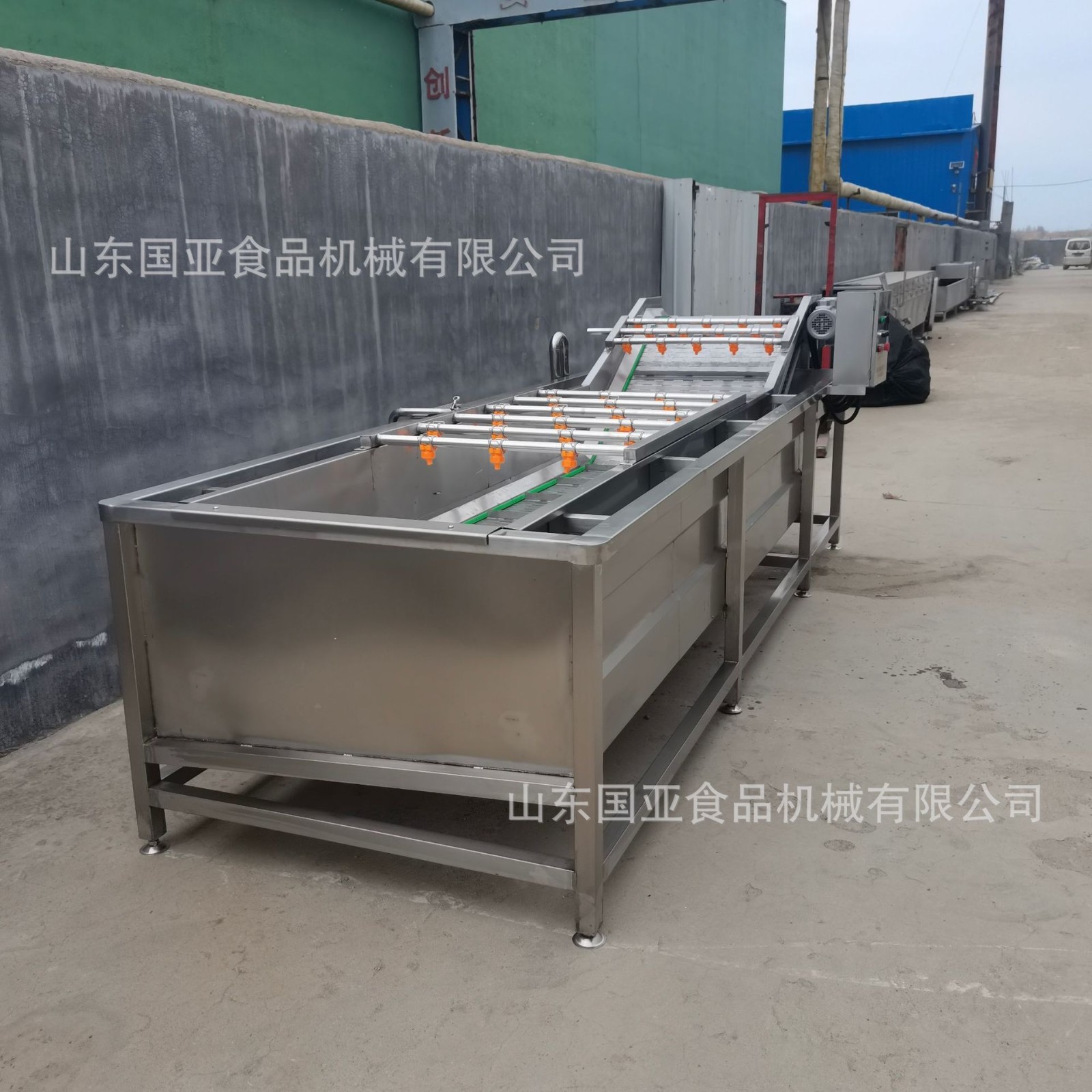 全自动小龙虾气泡清洗机 大姜清洗机 果蔬高压喷淋净菜设备图4