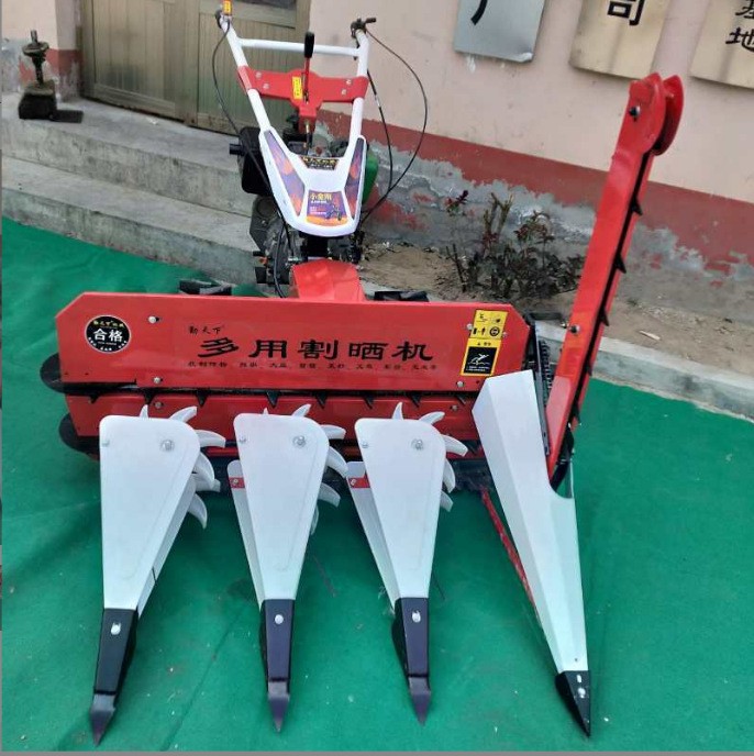 玉米秸秆收割放片机 谷子水稻割晒机 四轮前置益母草收割机图3