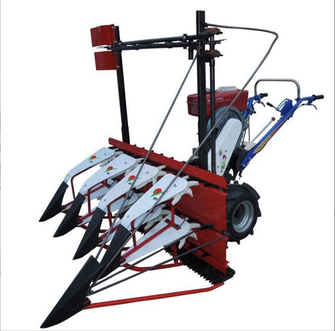 玉米秸秆收割放片机 谷子水稻割晒机 四轮前置益母草收割机图2