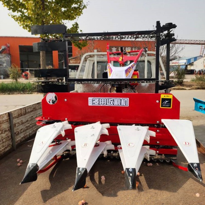 玉米秸秆收割放片机 谷子水稻割晒机 四轮前置益母草收割机图5