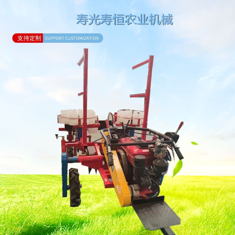 厂家直销药材苗板蓝根苗 苍术 防风 黄芪 西洋参苗起垄铺膜移栽机图3