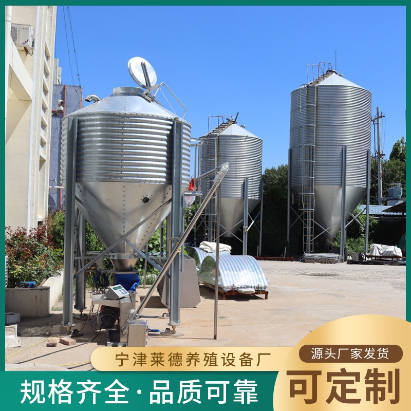 养猪用自动喂料料塔 3吨15吨30吨全自动料仓 猪用养殖镀锌料塔图4