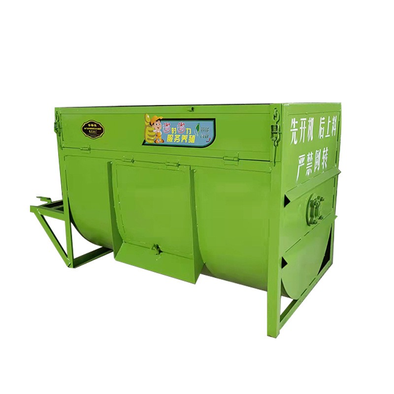 加厚钢板牛羊草料搅拌机 卧式饲料拌料机 混合卧式草料拌草机图5