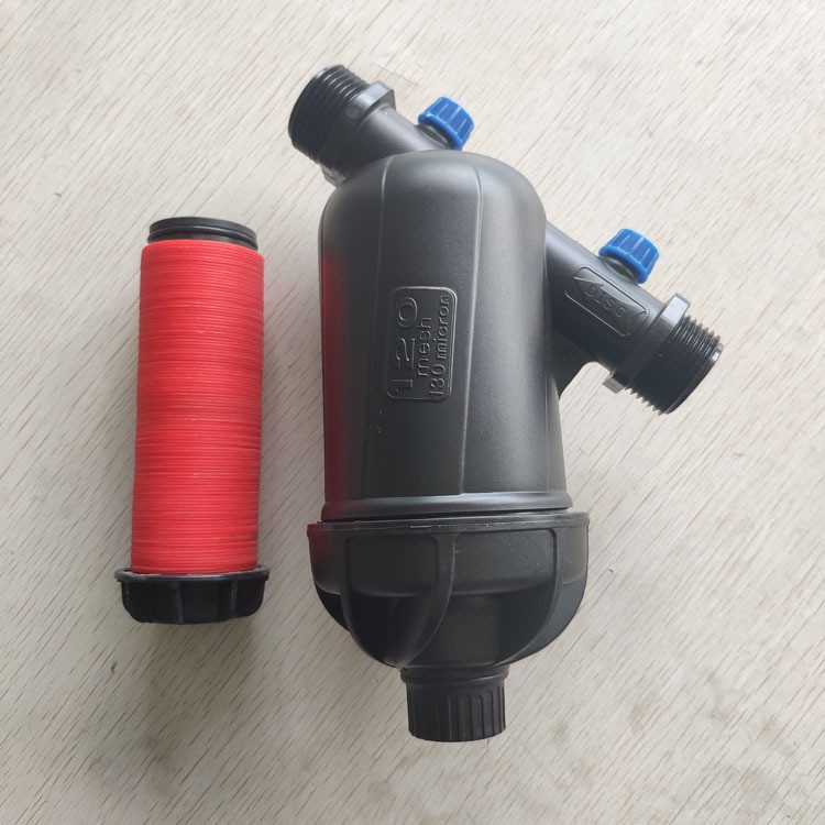 6分1寸农业灌溉叠片过滤器DN20 DN25 外螺纹Y型塑料灌溉过滤器图2