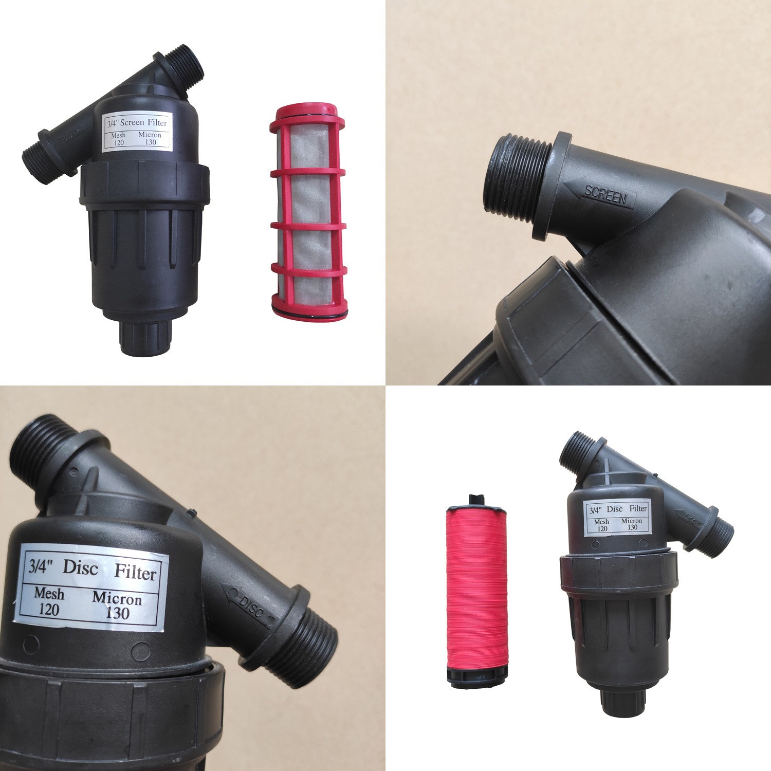 6分1寸小型农用网式叠片过滤器园林灌溉滴灌微喷灌塑料过滤系统图2