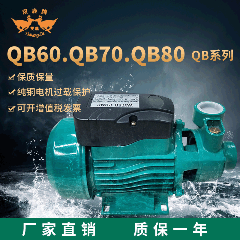 厂家定制批发QB系列qb60纯铜电机110v220v清水增压自吸泵图1