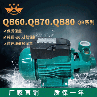 厂家定制批发QB系列qb60纯铜电机110v220v清水增压自吸泵