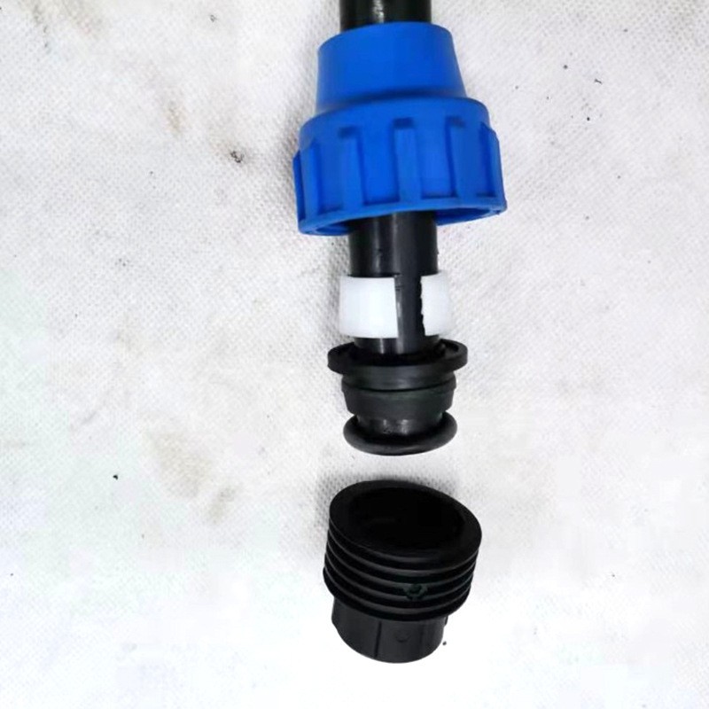 快接外联堵头 20 25 32 40 50 63pe管帽尾堵免热熔活结堵头螺纹帽图3