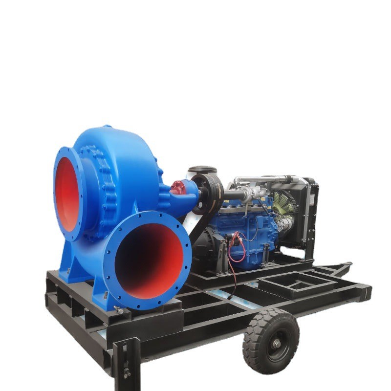 卧式混流泵柴油机大型抽水机配柴油机大流量农用灌溉泵10寸排涝泵图3