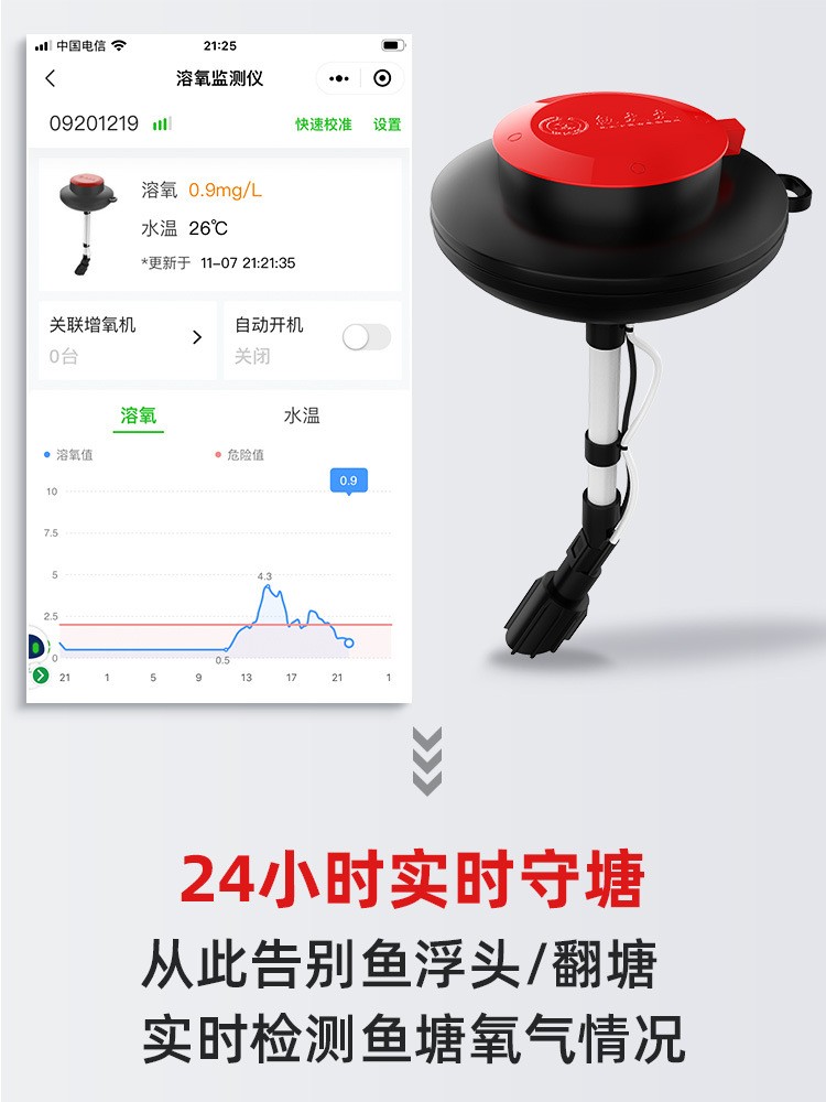 鱼大大溶氧仪实时水质检测仪鱼塘水产养殖氧含量检测溶解氧测定仪图5