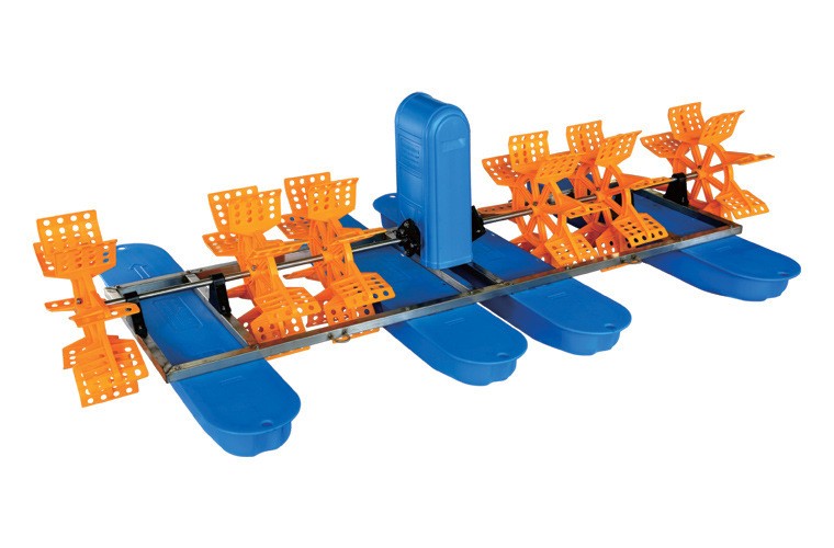 金湖龙水车式增氧机大型养殖鱼塘曝气涌浪变频扒水多叶轮充增氧泵图5