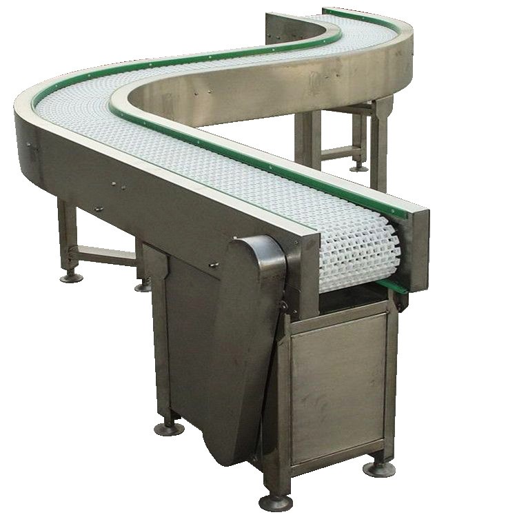 厂家供应塑料链板传送带输送机 塑料模块链板转弯输送带图4