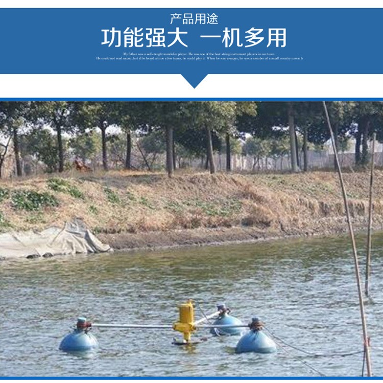 YL叶轮式 鱼塘渔业虾塘水产养殖增氧机 220V单相1.5KW叶轮增氧机图3