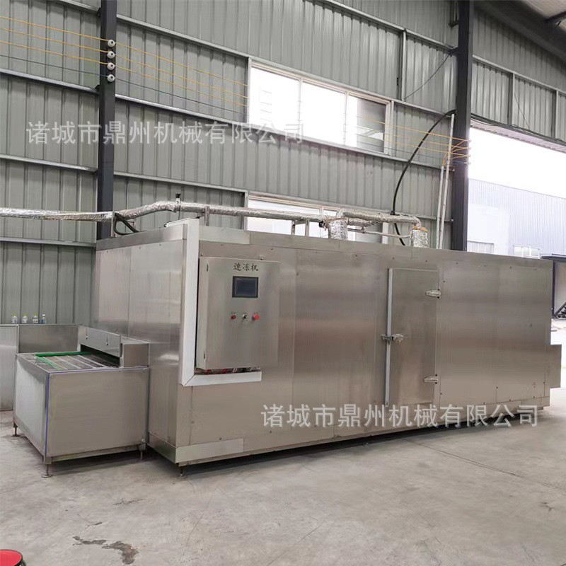 供应胡萝卜蘑菇速冻机 水果黄桃冷冻设备 水产连续式隧道速冻产线图3