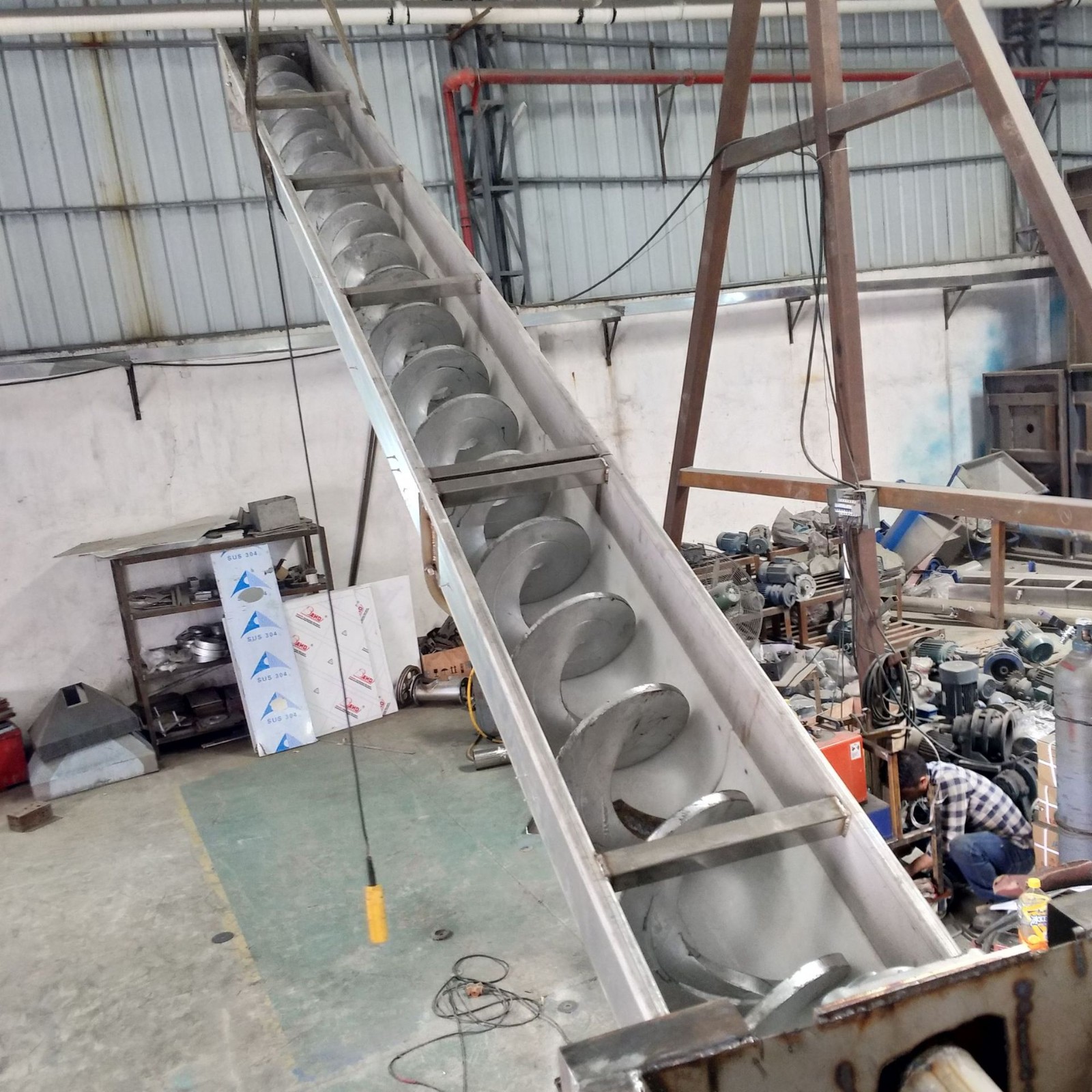 生产厂家 养殖厂无轴污泥输送机 304不锈钢材质 质量保证 包送货图2