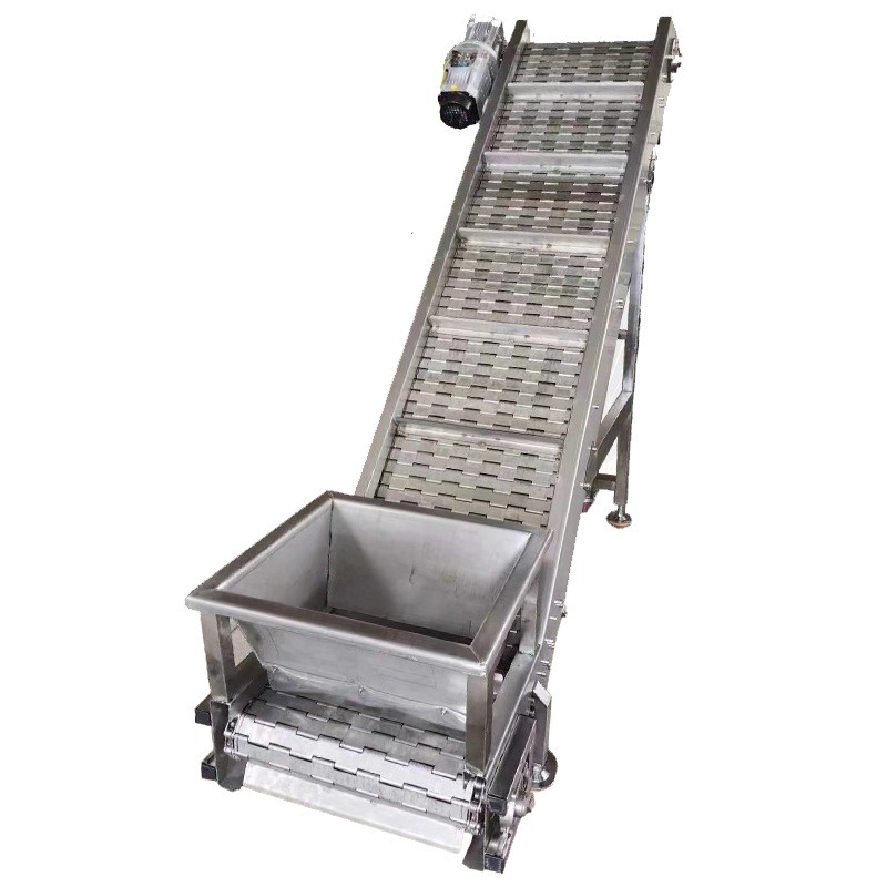 304不锈钢链板提升机爬坡上料提升机食品清洗用板链传送带输送机图5