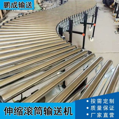 动力伸缩滚筒线输送机传送带流水线升降转弯分拣物流装车卸货神器