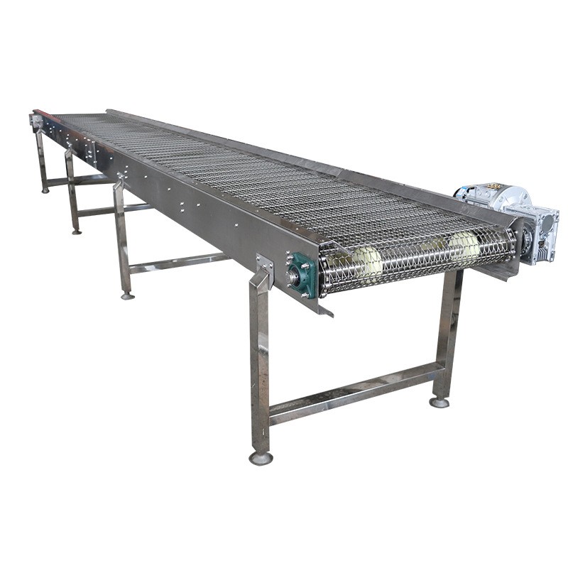 不锈钢网带输送机食品清洗烘干耐高温流水线链条式金属网链传送机图5