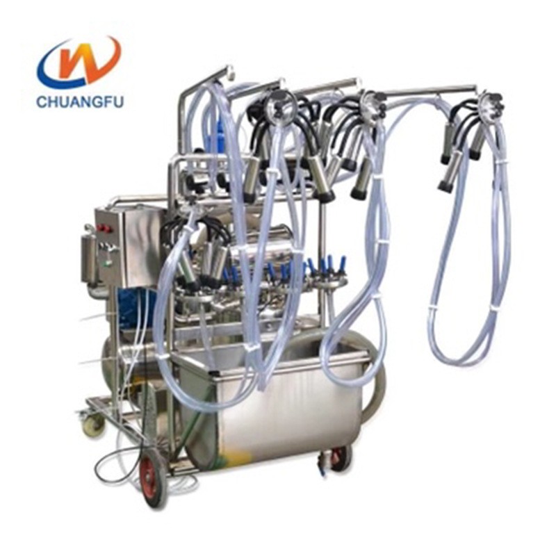 山羊挤奶机移动挤牛奶挤奶机 挤奶器 单缸真空泵移动挤牛奶挤奶机图2