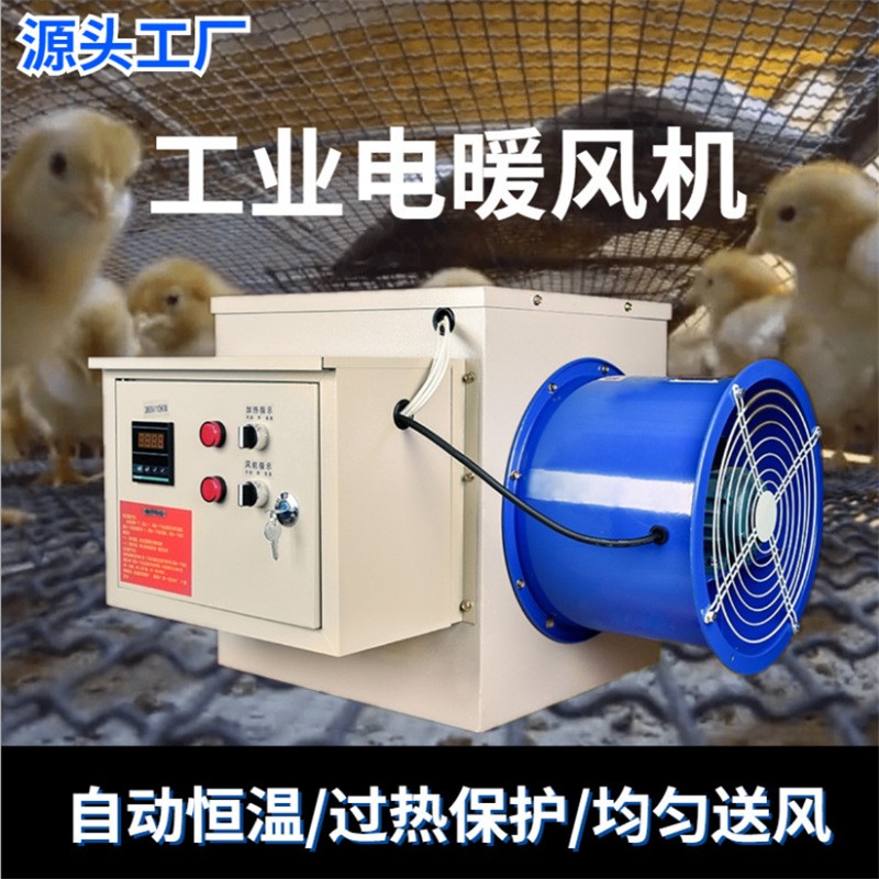 工业电暖风机 鸡苗用的电暖风机 20KW电暖风机供热面积200平图4