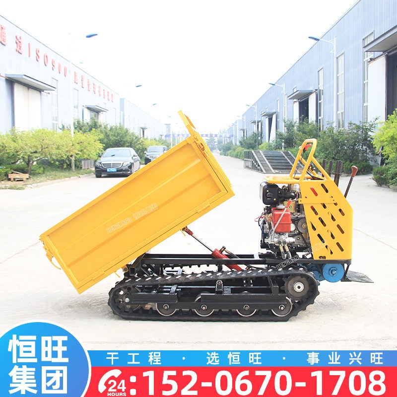 履带运输车1吨全地形山区爬坡王果园农用手扶搬运自卸山地爬山虎图3