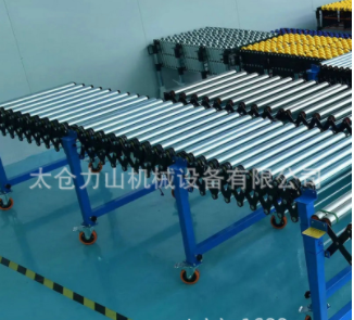 伸缩滚筒线 快递物流电动伸缩滚筒输送线 车间滚筒输送机厂家供应图5