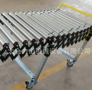 伸缩滚筒线 快递物流电动伸缩滚筒输送线 车间滚筒输送机厂家供应图3