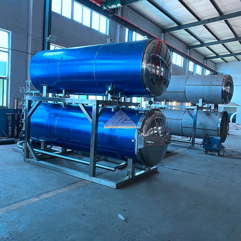 宠物食品高温杀菌锅 方便面料包全自动杀菌锅 诸城休闲食品杀菌锅图2