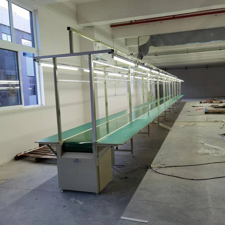 防静电双层皮带流水线飞机位组装拉生产线吊灯架自动化装配线图4