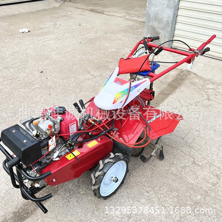 佳诚 手扶式大马力耕地机 柴油后旋四驱旋耕机 微型旋耕松土机图5