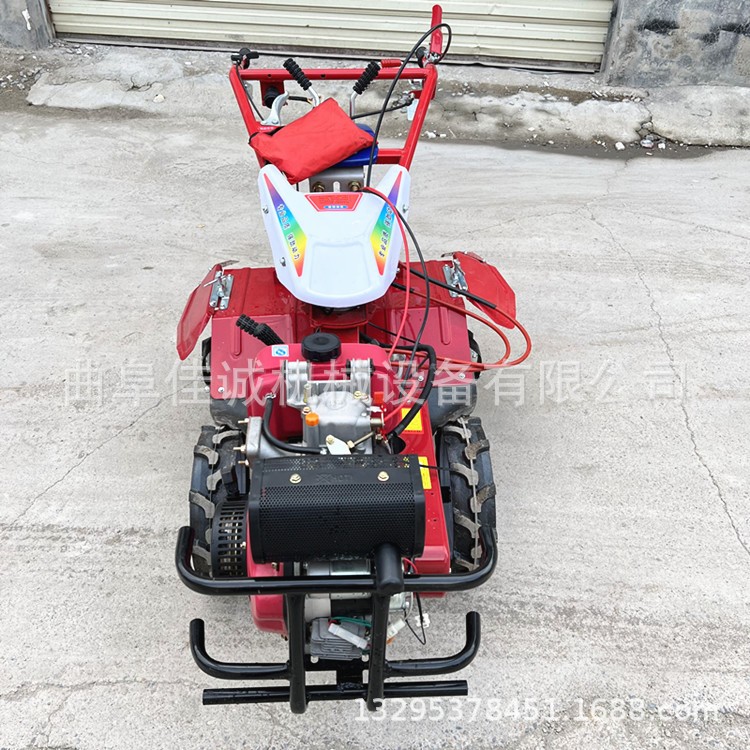 佳诚 手扶式大马力耕地机 柴油后旋四驱旋耕机 微型旋耕松土机图3