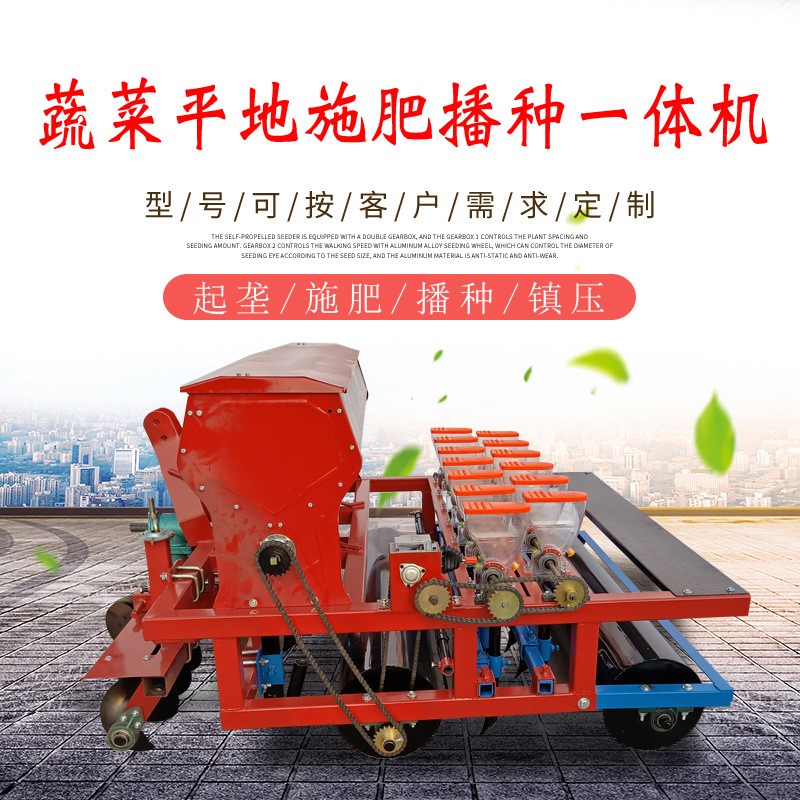 新型手推大棚蔬菜精量芹菜香菜韭菜菠菜油菜小葱萝卜单粒播种机图3