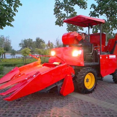 后置扒皮玉米联合收割机 2行倒伏玉米收获机 3行背负式青储玉米收