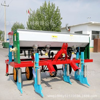 新款四轮车大豆点播机玉米绿豆2-8行拖拉机带种植机 施肥播种机