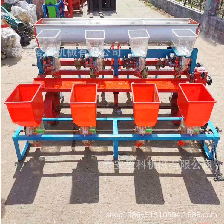 新款四轮车大豆点播机玉米绿豆2-8行拖拉机带种植机 施肥播种机图3