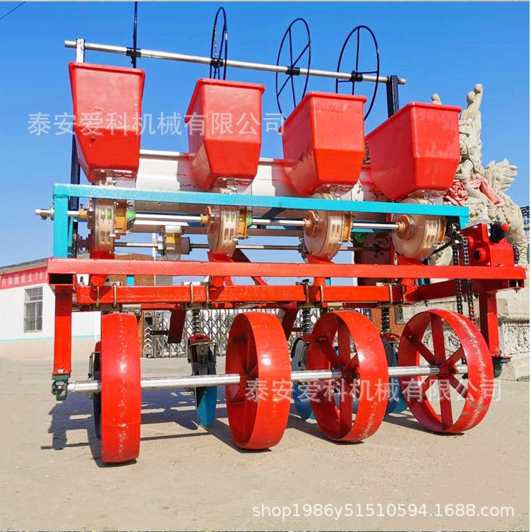 新款四轮车大豆点播机玉米绿豆2-8行拖拉机带种植机 施肥播种机图5