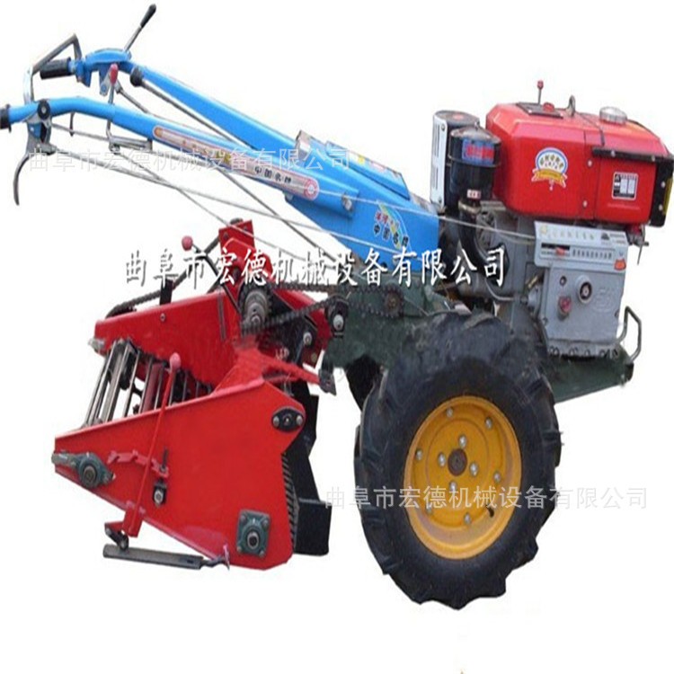 拖拉机带花生收获机 刨长果的机器 手扶车带起果子机图5