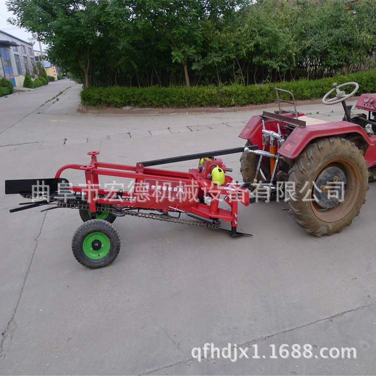 拖拉机带花生收获机 刨长果的机器 手扶车带起果子机图2