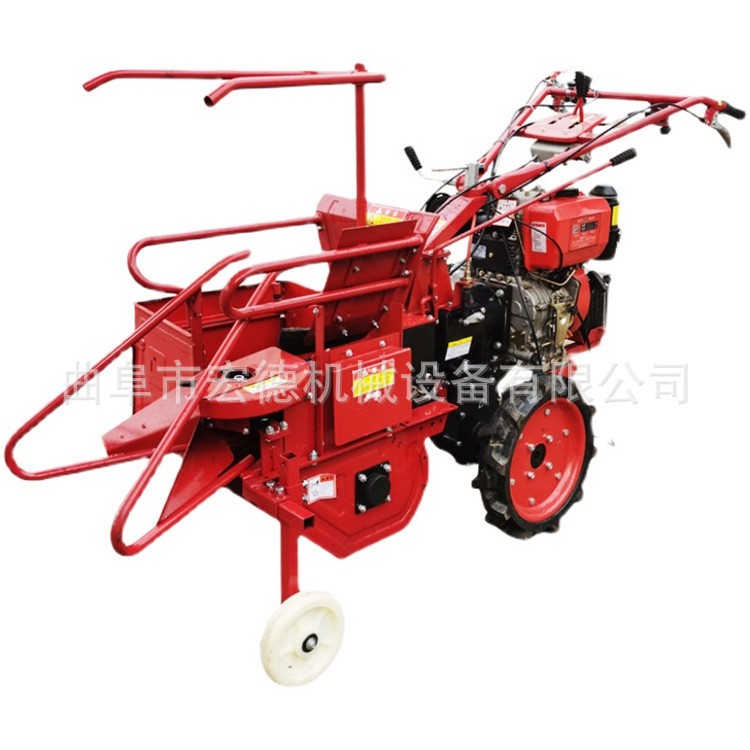 小型手扶带玉米收割机 柴油18马力收获机 单垄玉米采收机图5