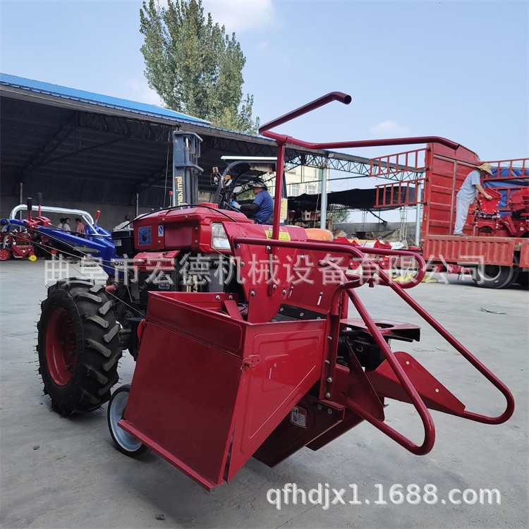 小型手扶带玉米收割机 柴油18马力收获机 单垄玉米采收机图3