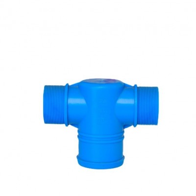 现货出售农用滴灌带主管道配件阳纹三通四通堵三通以及阀门等配套