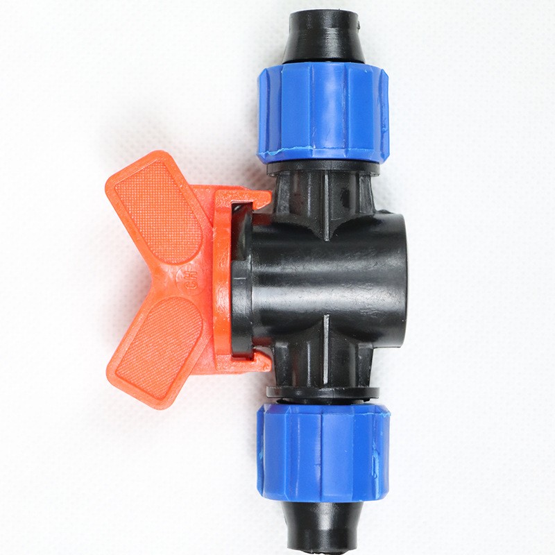 PE速连外接直接接头管件 直通堵头三通球阀喷灌滴灌节水灌溉接头图3