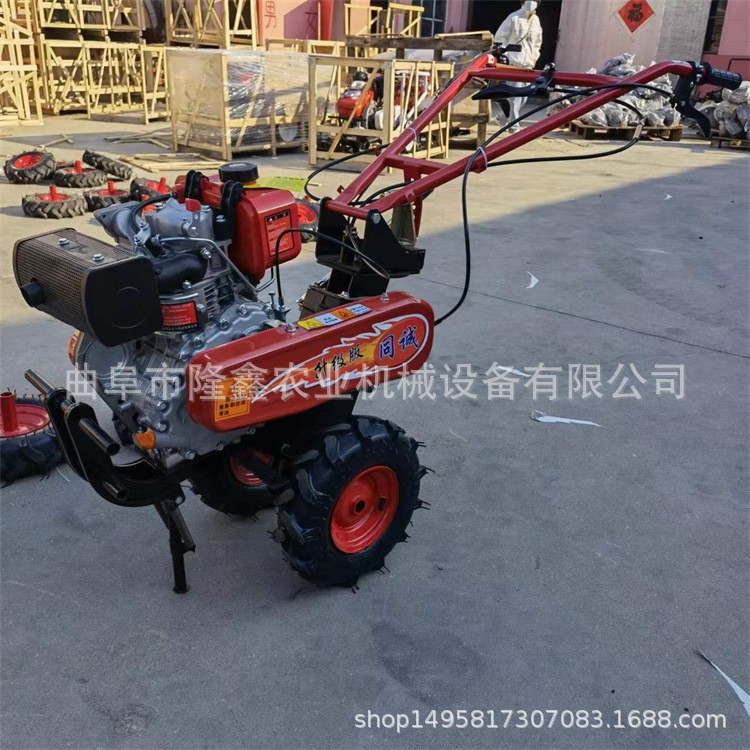 自走四驱后旋微耕机田园管理旋耕除草多用途大棚果园小型拖拉机图4