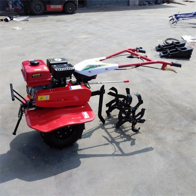 田园耕作机微耕机 手扶车带的旋耕机 圣鲁牌汽油耕地机报价图2
