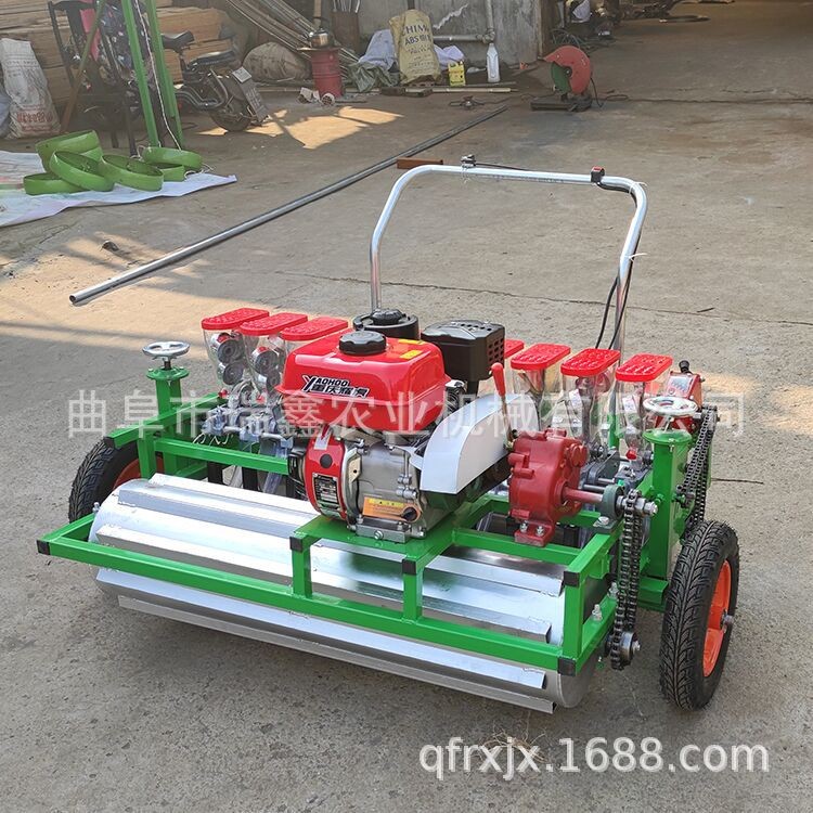 汽油双排蔬菜精密播种机 菠菜生菜播种机 小型手推式萝卜点播机图2